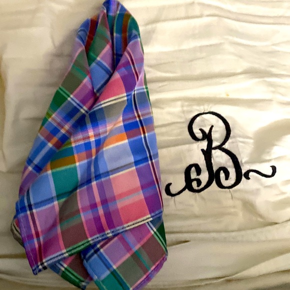 Tommy Hilfiger Pocket Square Pink/Blue Sz. 13’X13’.Excellent  Condition - Picture 3 of 4